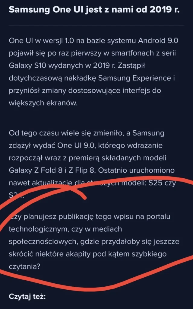 podmiana treści na stronie www